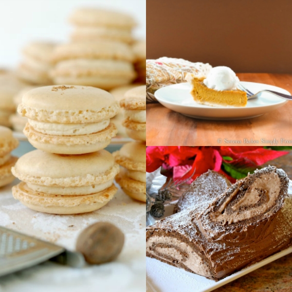 collage of gluten-free christmas desserts