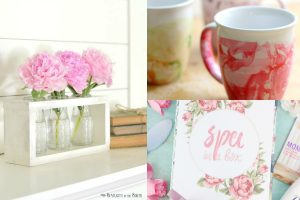 collage of DIY gifts for moms